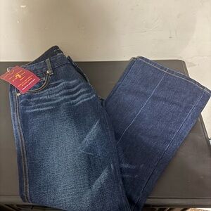 7 For All Mankind Dark Blue Boot Cut Jeans